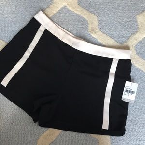 Lush Black and Cream Dress Shorts